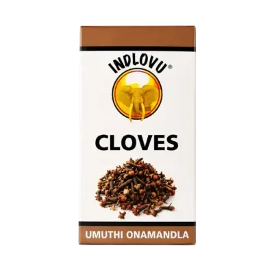 Indlovu Cloves spice box with elephant logo
