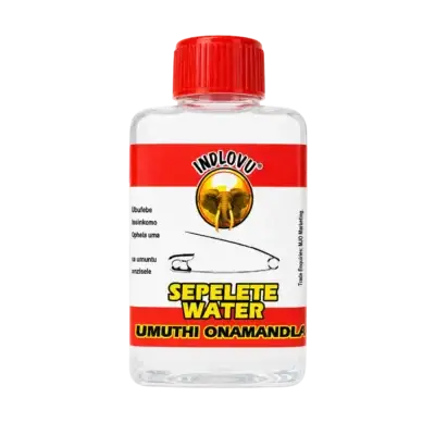 Indlovu Sepelete Water traditional medicine bottle