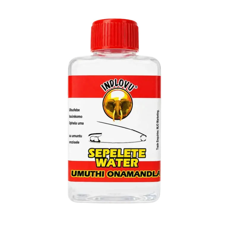 Indlovu Sepelete Water traditional medicine bottle